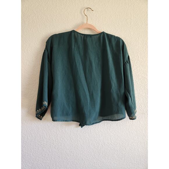 Mine Women's Cropped Boho Top L - Picture 5 of 7